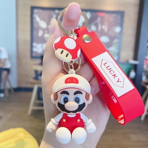 Nouveau design cadeaux kawaii Anime figure souvenir 3d <span class=keywords><strong>super</strong></span> marios <span class=keywords><strong>bros</strong></span> pvc porte-clés en caoutchouc - Product Image 5