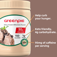 Greenpie Poudre de shake diététique protéiné de remplacement de repas portable pour adultes, riche en protéines et en nutriments