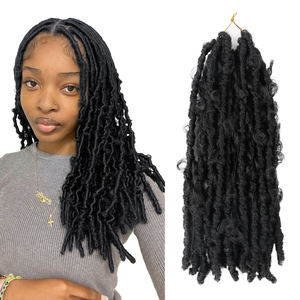 Rastas hechas a mano de alta calidad de salida de fábrica 14 24 36 pulgadas largo mariposa Locs Faux Crochet sintético Ombre extensión de cabello - Product Image 1