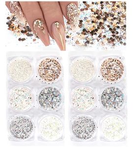 Kits de paillettes pour nail art, 12 boîtes, paillettes 3D pour ongles, paillettes métalliques brillantes, poudre acrylique, paillettes en poudre pour nail art - Product Image 2