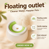 Gamelle pour animaux domestiques (chats et chiens) d'intérieur, anti-poussière, antibactérienne, facile à nettoyer, avec volume d'eau réglable (600 ml et 1200 ml), ne mouillant pas la bouche – Vente en gros