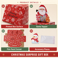 Weihnachtliche Geldgeschenkbox mit Überraschungs-Geldauszug für Festliche Geschenke