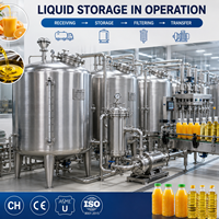 Réservoir de stockage complet en acier inoxydable SUS304/SUS316L pour eau, produits laitiers, boissons, huile alimentaire, avec contrôle de température et revêtement antirouille