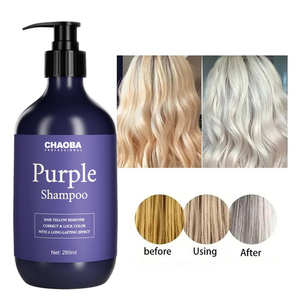 Champú <span class=keywords><strong>para</strong></span> cabello <span class=keywords><strong>azul</strong></span> púrpura anti-latón, champú tonificante púrpura de etiqueta privada <span class=keywords><strong>para</strong></span> tratamiento de decoloración del cabello <span class=keywords><strong>rubio</strong></span> y plateado - Product Image 3