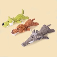 Jouets couineurs pour chiens Lion Éléphant en peluche, jouet à mâcher indestructible, animaux en peluche durables pour mâcheurs agressifs, nettoyage des dents, chiot