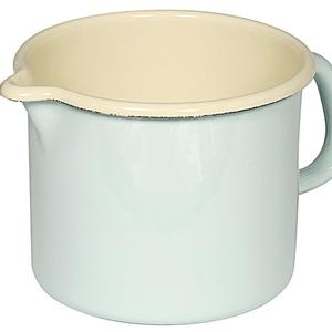 Olla para leche de 1.7 L y 14 cm, esmaltada en turquesa, con asa, para sopa y caldo - Product Image 1