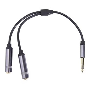 Câble d'extension audio 0,3 m/1 pi, adaptateur <span class=keywords><strong>double</strong></span> <span class=keywords><strong>jack</strong></span> stéréo 1/4 TRS mâle vers <span class=keywords><strong>double</strong></span> 6,35 mm femelle, 6,5 mm 1-vers-2 pour amplificateur et haut-parleur - Product Image 4