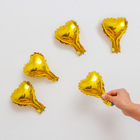 2021 vente chaude 5 pouces forme de couleur pure ballon gonflable en aluminium 4d