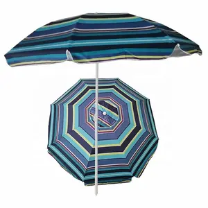 Cheap China Factory Wholesale Outdoor Parasol & Base Windproof Beach Umbrella With Custom Logo