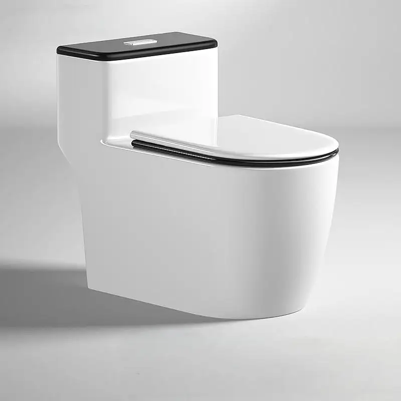 CaCa toptan banyo seramik tuvalet su dolap sifonik kızarma tek parça tuvalet seramik Wc s-tuzak porselen Commode