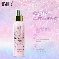 Spray scintillant brillant, poudre illuminatrice longue durée pour le corps, les cheveux, les mains, le cou, les vêtements, spray fixateur de maquillage