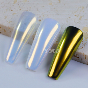 YMJ Cosmetic <strong>Nail</strong> Art Shimmer Shinning White Mica Powder <strong>Clear</strong> <strong>Chrome</strong> <strong>Nail</strong> Powder for Mirror Effect <strong>Nails</strong> Epoxy Resin DIY - Product Image 6