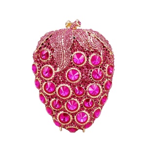 <span class=keywords><strong>Borsa</strong></span> da Sera a Forma di Uva con Diamanti e Cristalli per Donne, Pochette Rigida per Feste, Matrimoni e Serate Eleganti, Colore <span class=keywords><strong>Fucsia</strong></span> - Product Image 4