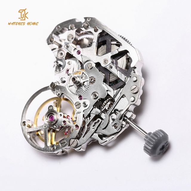 Sanyin Custom Stainless Steel Mechanical Watch Skeleton 6 O'Clock Balance Wheel Automatic Japan Miyota 8215 Movement Modified