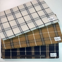 Tissu à carreaux brossé teint en fil de polyester et coton 7S, doux et chaud, pour chemises homme et femme printemps-automne