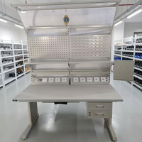 Banc de travail industriel et table de travail Leenol Esd avec acier laminé à froid, poste de travail pour la réparation électronique, banc de travail électrique