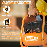 Pistolet de pulvérisation de peinture sans fil portable Freeman 6L 20V Batterie 8 Bar 400W Mini compresseur d'air sans huile