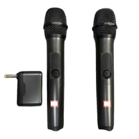 Système de karaoké sans fil M23 UHF 2 canaux avec récepteur rechargeable et micros portables sans fil pour église, fête, haut-parleur
