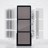 Panneau lumineux modulaire en aluminium à 5 longueurs d'onde (630nm, 660nm, 810nm, 850nm) avec 300 LED à impulsions, certifié CE, étiquette personnalisée B2B