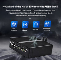 Komputer Industri Tertanam Intel Cerenl J1900 Win7/Win10/Linux Mini PC Tanpa Kipas 2G-16G RAM 32G-512G SSD Suhu Kerja -20~70