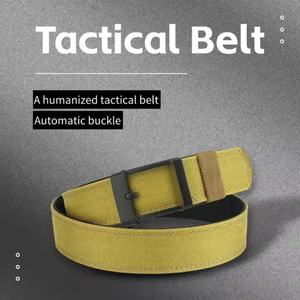 Cinturón Táctico Ajustable de Lona con Gancho y Bucle de Cuero y Nylon, Unisex, para Entrenamiento Diario, Portación Oculta y Caza - Product Image 3