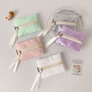 Monedero de alta calidad con diseño de lazo, portátil para estudiantes, para cables de datos, auriculares, mini bolsa de almacenamiento simple para lápiz labial - Product Image 2