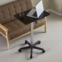 Bureau mobile pour ordinateur portable ADXIN, table d'appoint relevable et mobile, poste de travail compact sur roulettes pour la maison, la chambre et le bureau