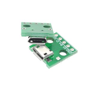 อะแดปเตอร์ <span class=keywords><strong>Micro</strong></span> <span class=keywords><strong>USB</strong></span> เป็น <span class=keywords><strong>DIP</strong></span> 5 ขา แบบ B ตัวเมีย ขนาด 2.54 มม. ตัวแปลง PCB แบบ Pinboard ตัวผู้ ตัวเมีย - Product Image 1
