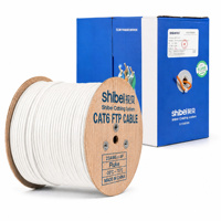 Harga Pabrik Kabel Ethernet Shibei Cat6 UTP Tembaga Padat PVC 4 Pasang 23AWG Gigabit LAN 305m Outdoor Sistem Kamera IP POE