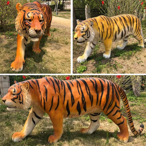 Estatua de Tigre Realista de Resina <span class=keywords><strong>para</strong></span> <span class=keywords><strong>Jardín</strong></span> Exterior, Decoración de Animales Salvajes, Escultura de Tigre de Fibra de Vidrio Personalizable a Tamaño Real - Product Image 5