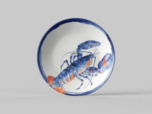 Assiettes de service en mélamine imprimées animaux marins bleus et blancs, incassables et réutilisables, pour barbecue, vente en gros - Product Image 1