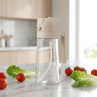Botella de Spray para Aceite de PP/PET con Apertura/Cierre Automático e Inyección de Combustible por Presión, Modelo 002, para Uso en la Cocina, Apta para Lavavajillas