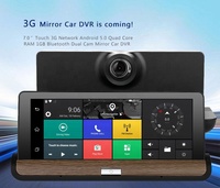 Firstscene 7 "pouces double objectif caméra enregistreur 3G Android tableau de bord voiture Dvr avec navigation GPS et Wifi