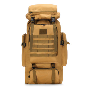80L waterproof hiking backpack Camouflage tactical <b>rucksack</b> Roll top daypack outdoor <b>Large</b> capacity travel bag - Product Image 3