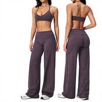 Ensemble de soutien-gorge de sport respirant et ajusté pour le maintien du dos, idéal pour le sport transfrontalier ; Haut de fitness sculptant la taille ; Ensemble décontracté pour la course et le yoga, couleur unie