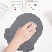Tapis de souris ergonomique en mousse à mémoire de forme avec repose-poignet en gel, base antidérapante, personnalisable pour le jeu, le bureau et la maison
