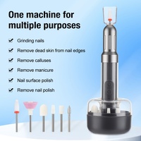Kit de manucure portable essentiel pour l'été : lime à ongles, polisseuse, mini perceuse à ongles sans fil, soins personnels, appareils ménagers