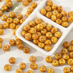 New Chinese Style Glazed Oil Painting Effect Abacus Shape Ceramic <b>Beads</b> for Home Decor Accent Display - Product Image 5