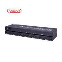 Divisor HD Comercial FJGEAR de 10 Puertos, 1 Entrada y 10 Salidas, Amplificador de Distribución de Video 4K 30Hz para Grandes Proyectos de Señalización Digital