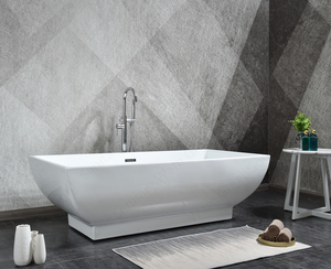 Frap — baignoire en acrylique pur autoportante, Design Simple, avec socle - Product Image 3