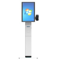 Fabricant de kiosques de paiement Imprimante de reçus 27 ", lecteur NFC QR Scanner Terminal POS Kiosque de commande automatique dans le kiosque de restaurant