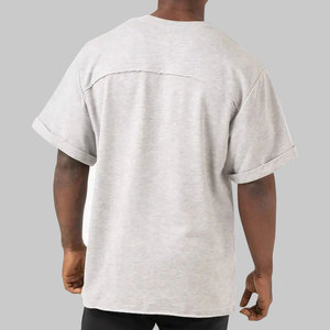 OEM Design Heavy <b>Weight</b> Boxy White T Shirt Cotton Plus Size Men's Shirts Manufacturer Drop Shoulder <b>Blank</b> Oversized T-shirt - Product Image 3