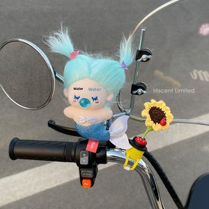 Poupée décorative en peluche sirène de dessin animé pour véhicule électrique, décoration intérieure de <span class=keywords><strong>moto</strong></span>/voiture alimentée par batterie - Product Image 2