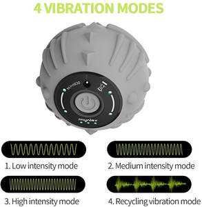 JAMOOZ Palla Massaggiante Elettrica in Gel di Silice Morbido, Rullo Vibrante per <span class=keywords><strong>Fitness</strong></span>, Massaggiatore Muscolare per Yoga con Controllo del Tempo - Product Image 3