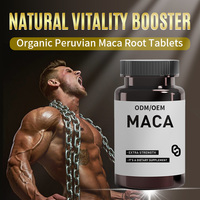 Capsules de Maca pour Hommes Adultes Entièrement Naturelles Sans Colorants ni Arômes Artificiels Soutien à la Santé Propre Sans Hormones Vitalité Énergie