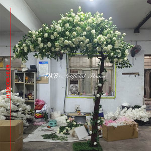 Artificial <b>Flowers</b> Decor Artificial Plants and <b>Flowers</b> White Rose and Greenery Artificial Trees for Wedding Decoration - Product Image 3
