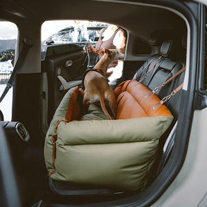 Coussin rehausseur de siège auto rectangulaire de luxe portable pour grands chiens, avec logo OEM, amovible, lavable, rembourrage en coton et éponge, antidérapant et sécurisé - Product Image 3