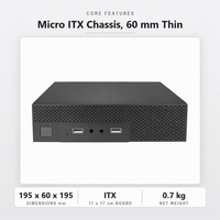 Casing PC Ultra Slim Horizontal ITX SFF Langsung dari Pabrik Grosir OEM HTPC Bisnis Kantor Slim Mini Micro ITX