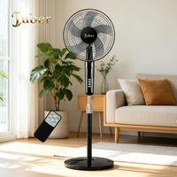 Ventilateur sur pied 16 pouces avec moteur longue durée, refroidissement haute efficacité, oscillation à 3 vitesses, protection contre la surchauffe, ventilateur sûr pour usage familial