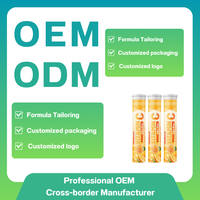 Comprimés d'hydrogène moléculaire OEM/ODM, énergisants, enrichis en vitamine C, zinc et électrolytes, produits de santé effervescents, 20 comprimés/tube